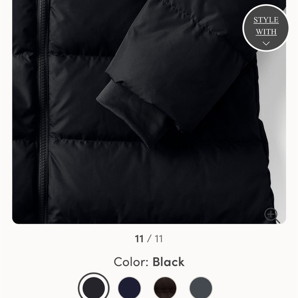 NWT Lands End Black Maxi Parka ❄️❄️❄️ - Picture 2 of 6